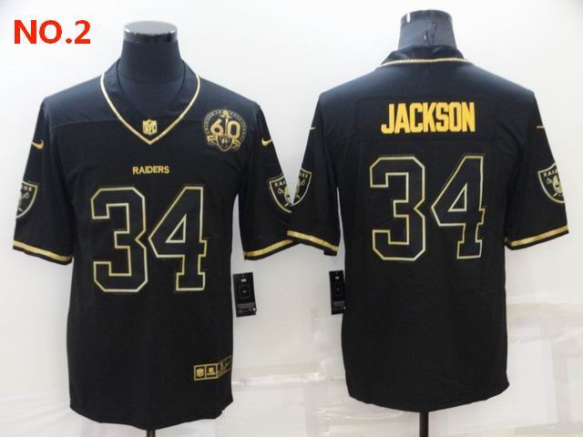 Men's Las Vegas Raiders 34 Bo Jackson Jersey NO.2;